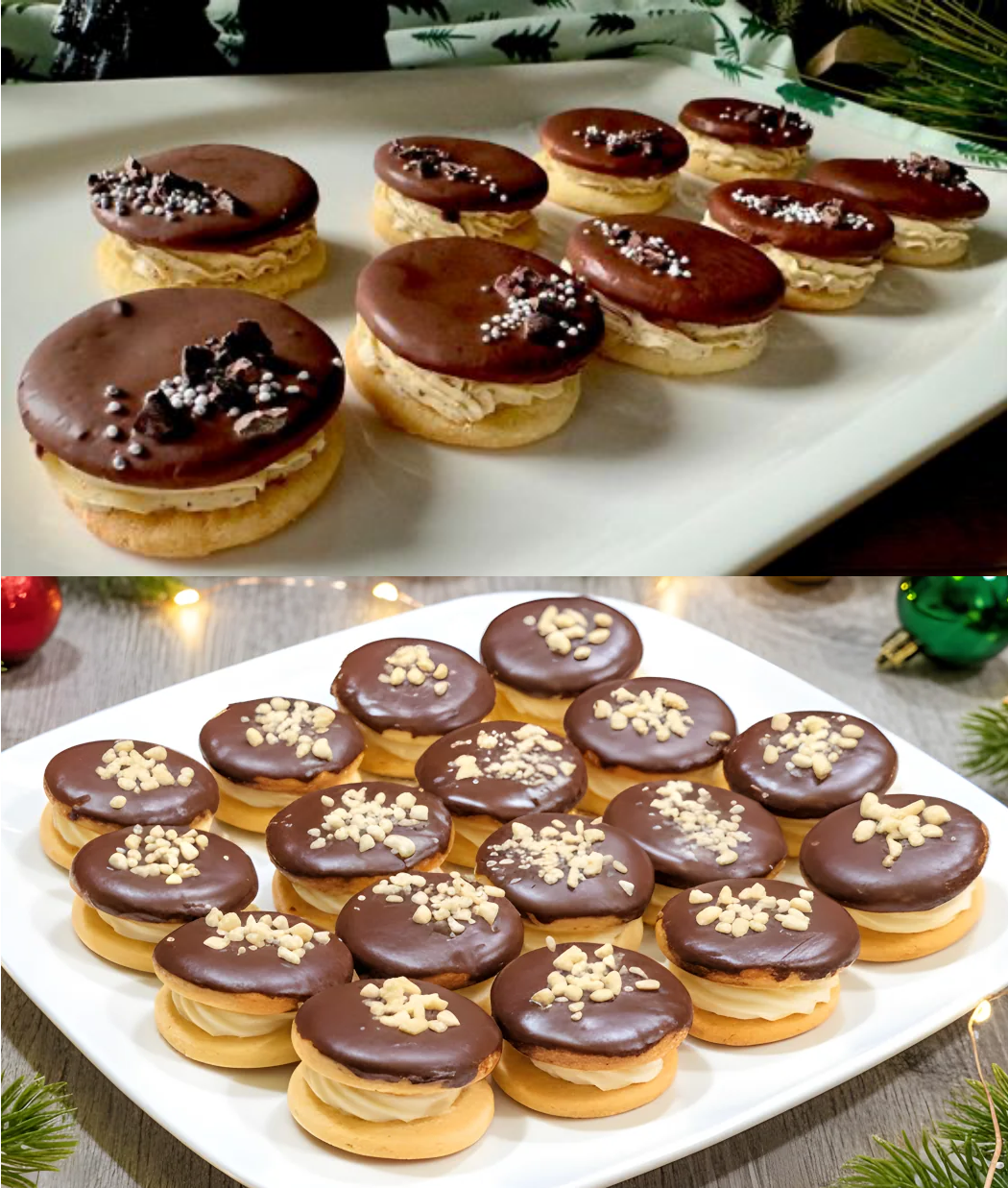 Ořechové dortíčky se žloutkovo-kávovým krémem